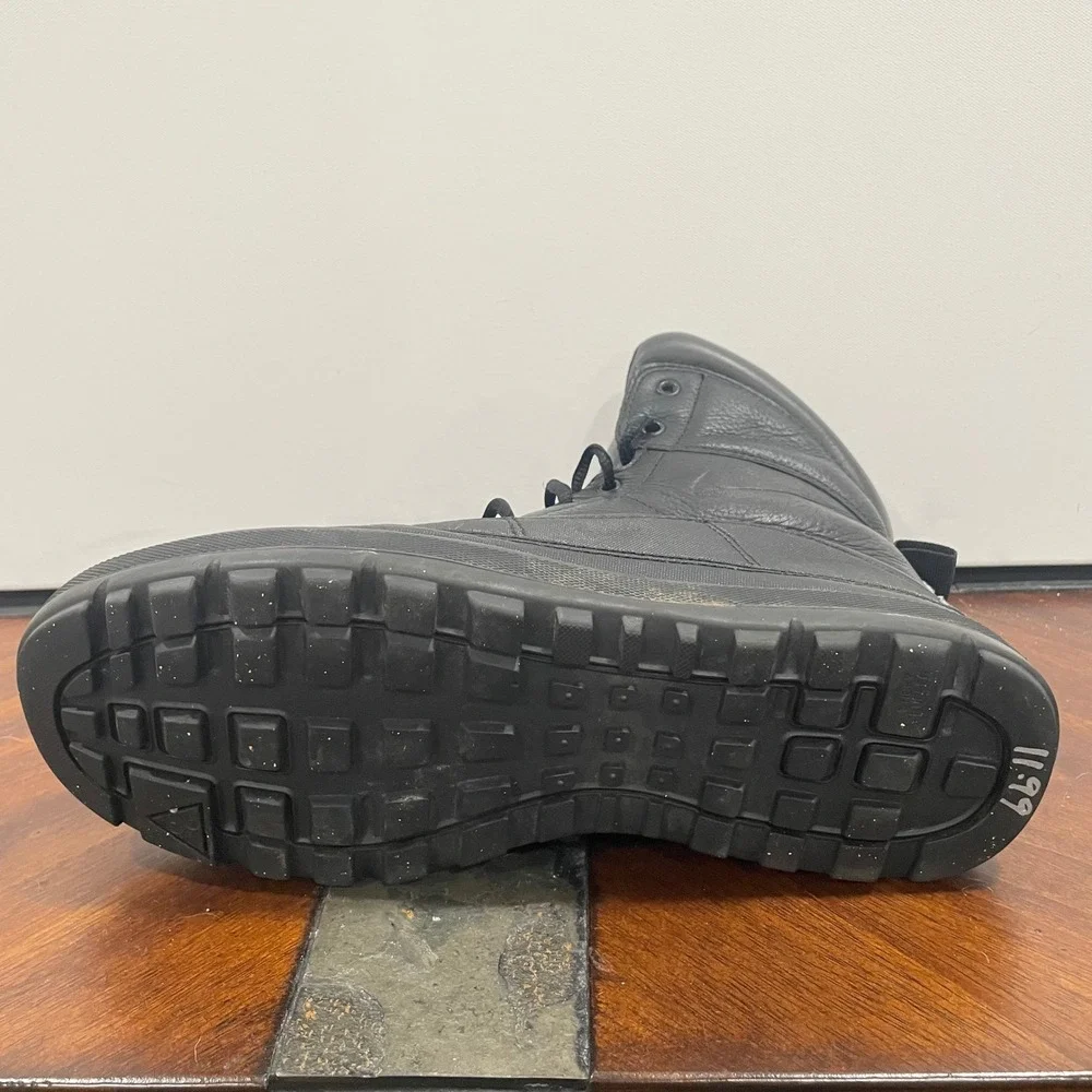 Nike Woodside II ACG Duck Boots Black Leather Mens 10.5 525393-090 Repair Needed